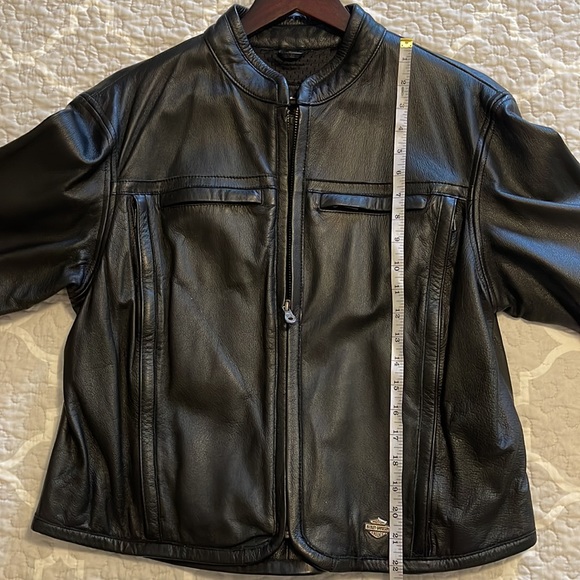 Women's Large L Harley-Davidson Leather Jacket 98136-03VW Front Vented Embossed - Picture 9 of 13